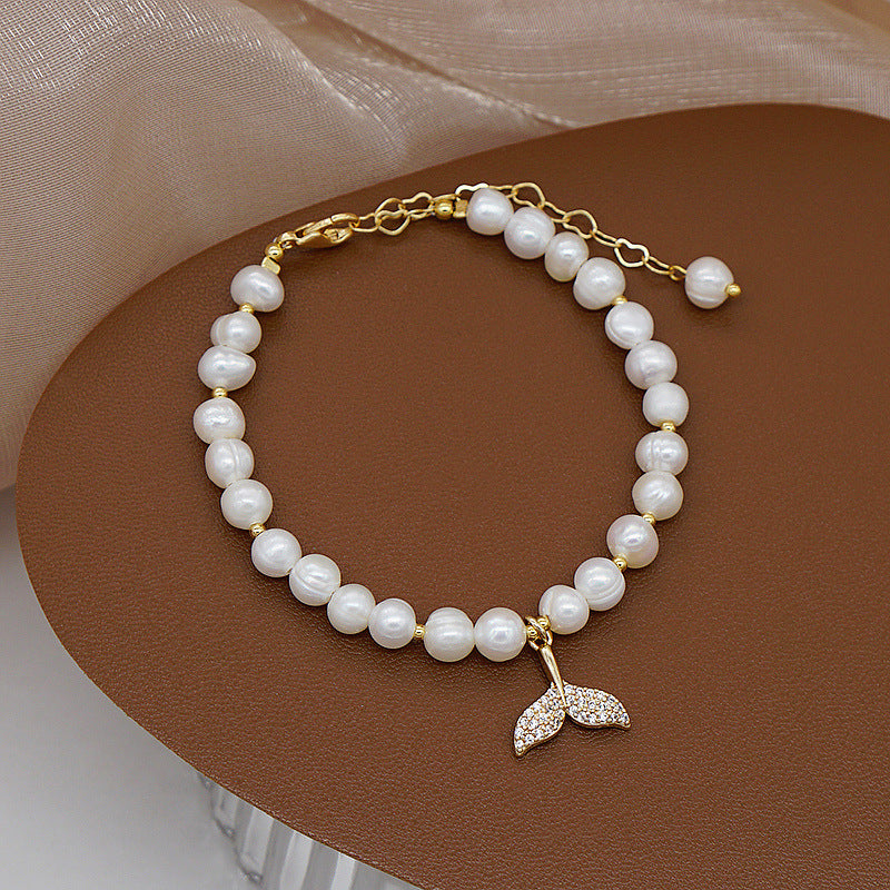 Wholesale of Spring and Summer Fish Tail Pearls Bracelet